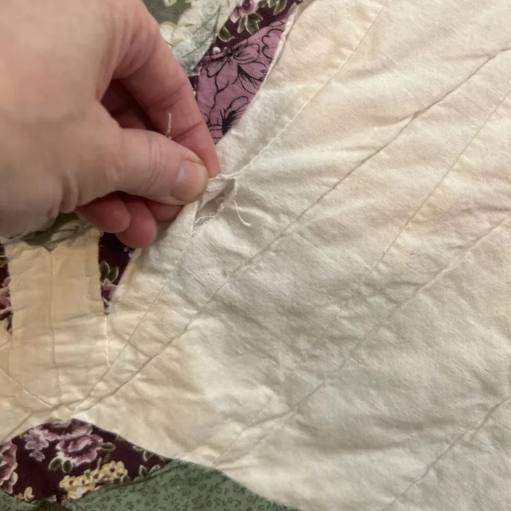 Vtg Country Collection Quilt Merrianne’s Star Queen 99x82 Cottage Shabby Chic